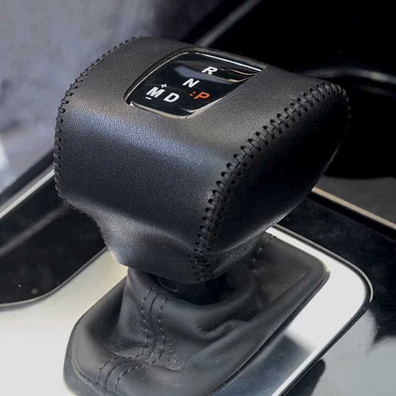 For Hongqi HS5 H5 EQM5 HS7 E-HS3  Auto Interior Decoration Accessories leather Car Gear Shift Handle Cover Protective Trim Frame