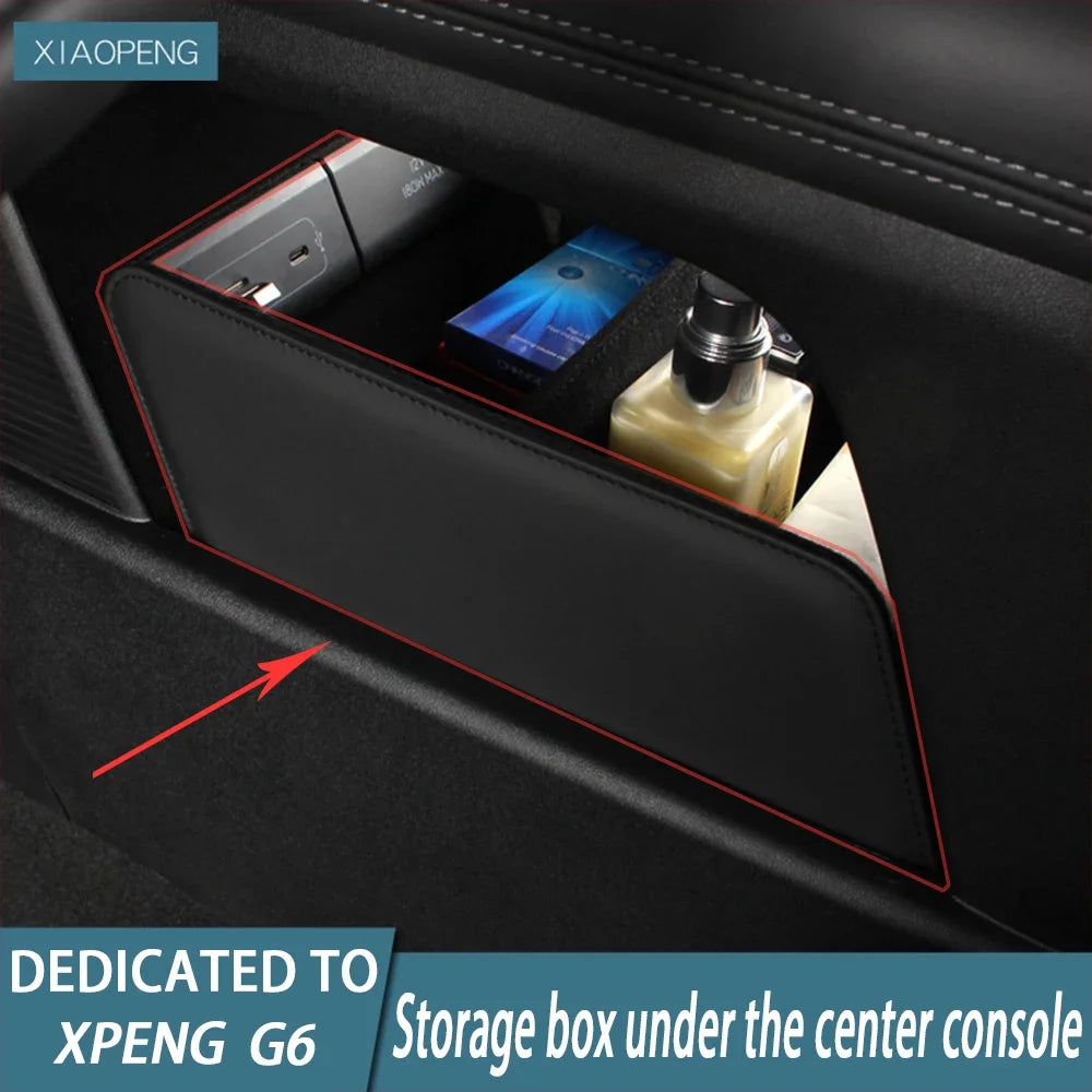 Xpeng G6 Console Organizer – PU Leather Storage Box