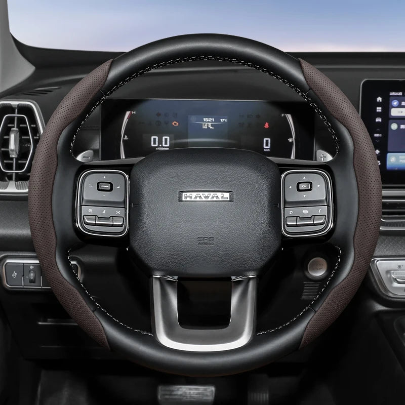 GWM Haval H5 Steering Wheel Cover – 2025 Leather Edition