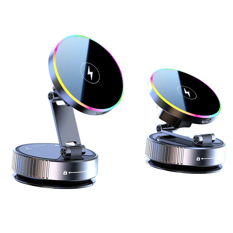 Magnetic Wireless Car Charger – 15W 360° Mount