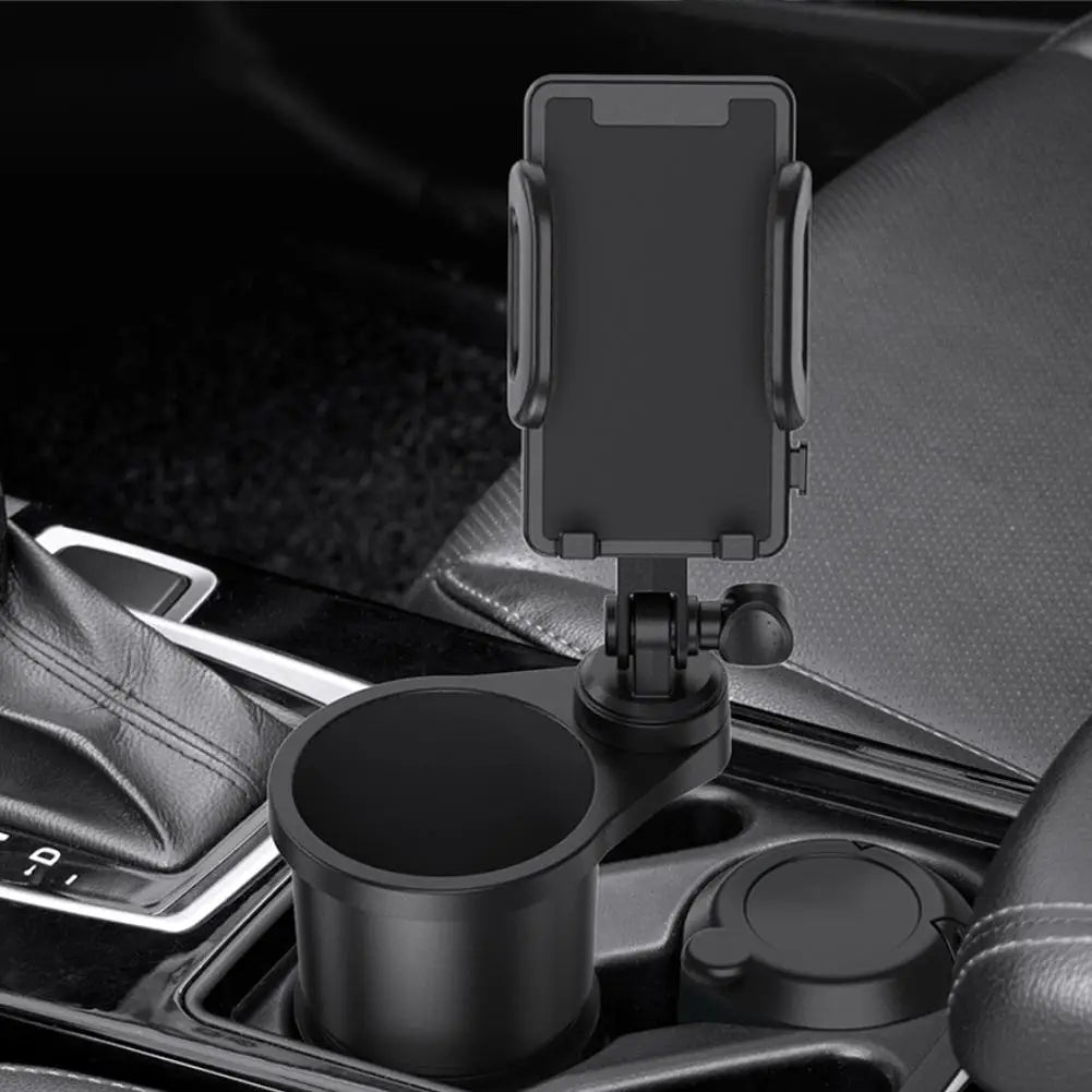 2-in-1 Car Cup & Phone Holder – Adjustable Adapter