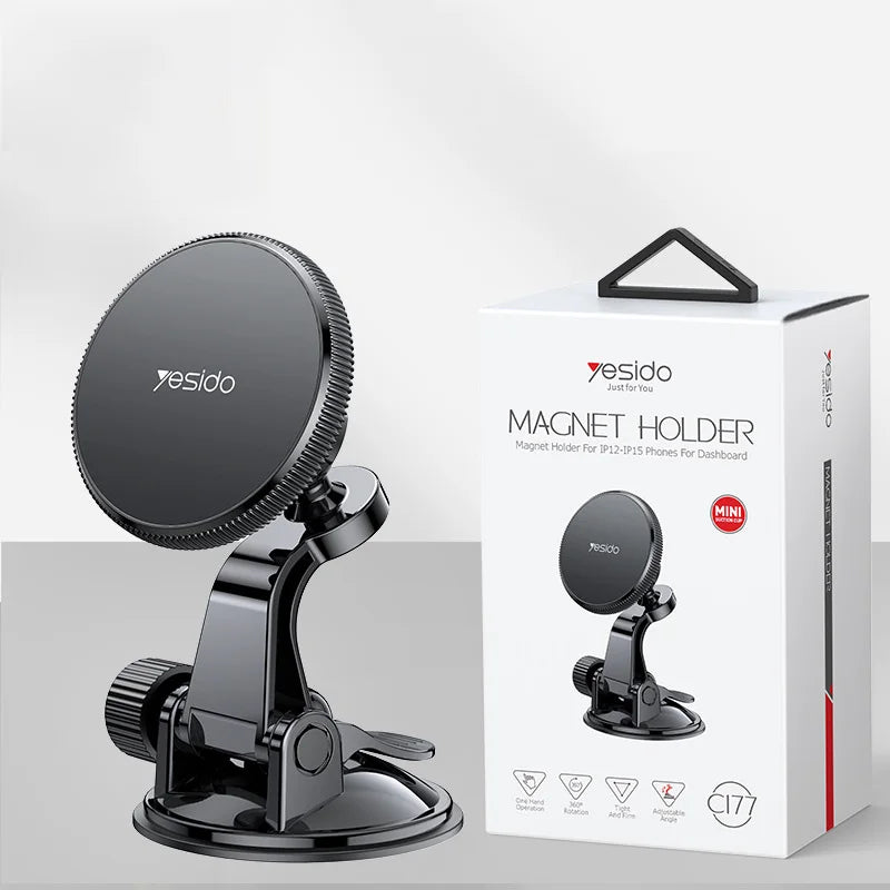 Magnetic Phone Holder – Foldable Dashboard Mount