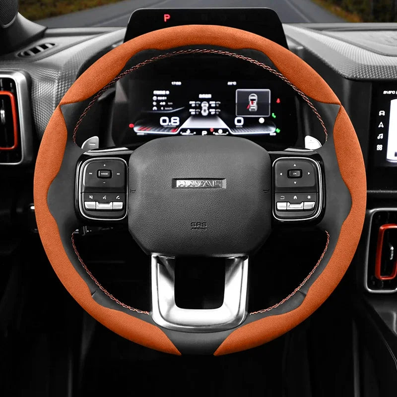 Haval Steering Wheel Cover – 2024-2025 Suede Snap-On -H6 Hev F7 Jolion H3 H5 F7