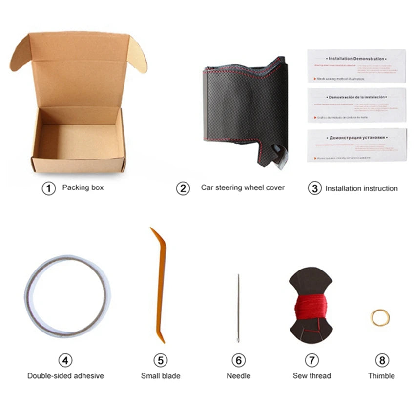 Haval H3/H5 Steering Wheel Cover – Hand-Stitched Leather