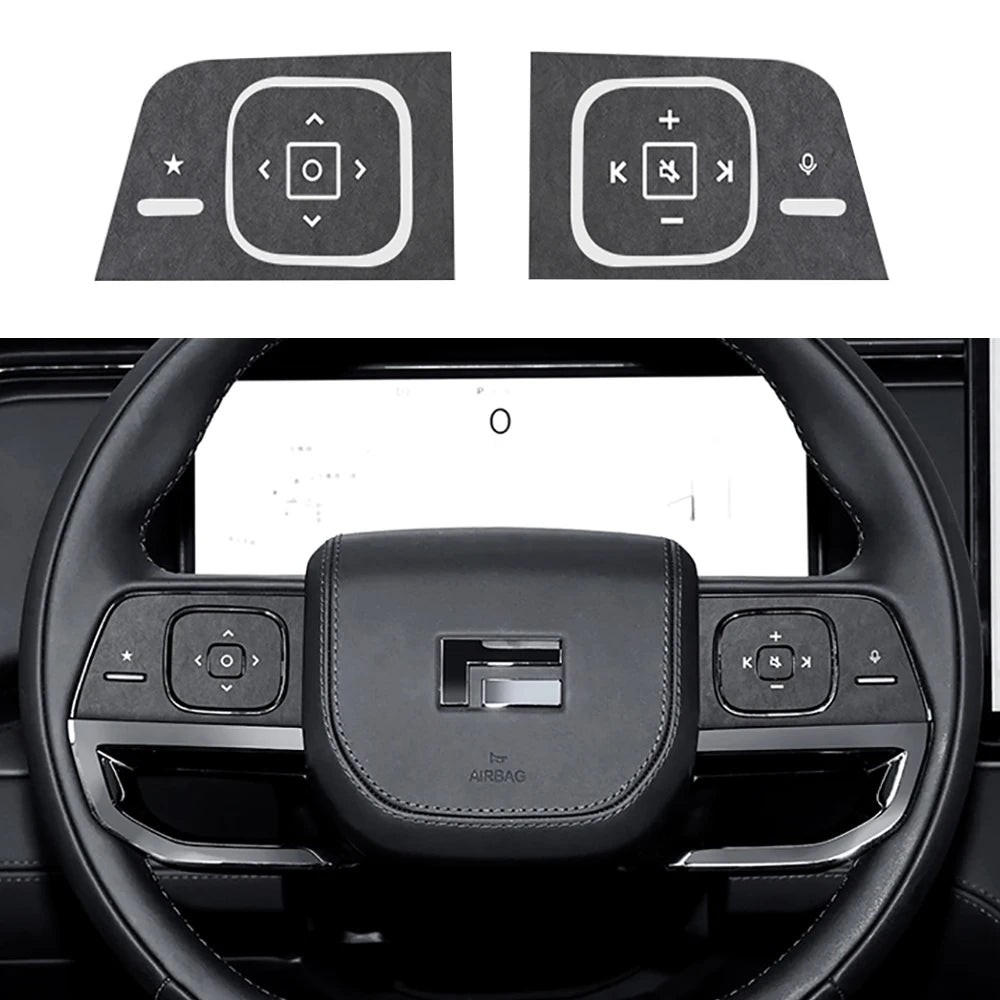 BAIC Jishi Polestone 01 Rox 01 Suede Steering Wheel Button Panel – 2024–2025 Interior Trim