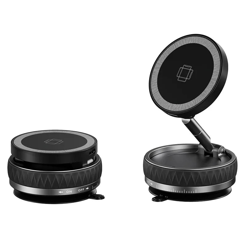 Magnetic Wireless Car Charger – 15W 360° Mount