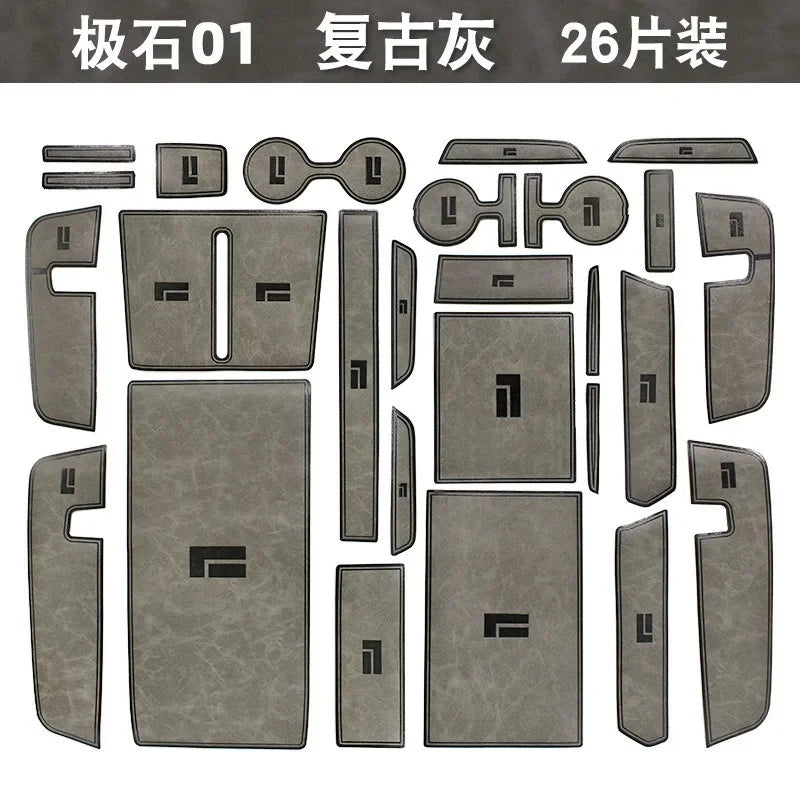 Geely Rox 01 Door & Cup Mat Set – Center Console Pads