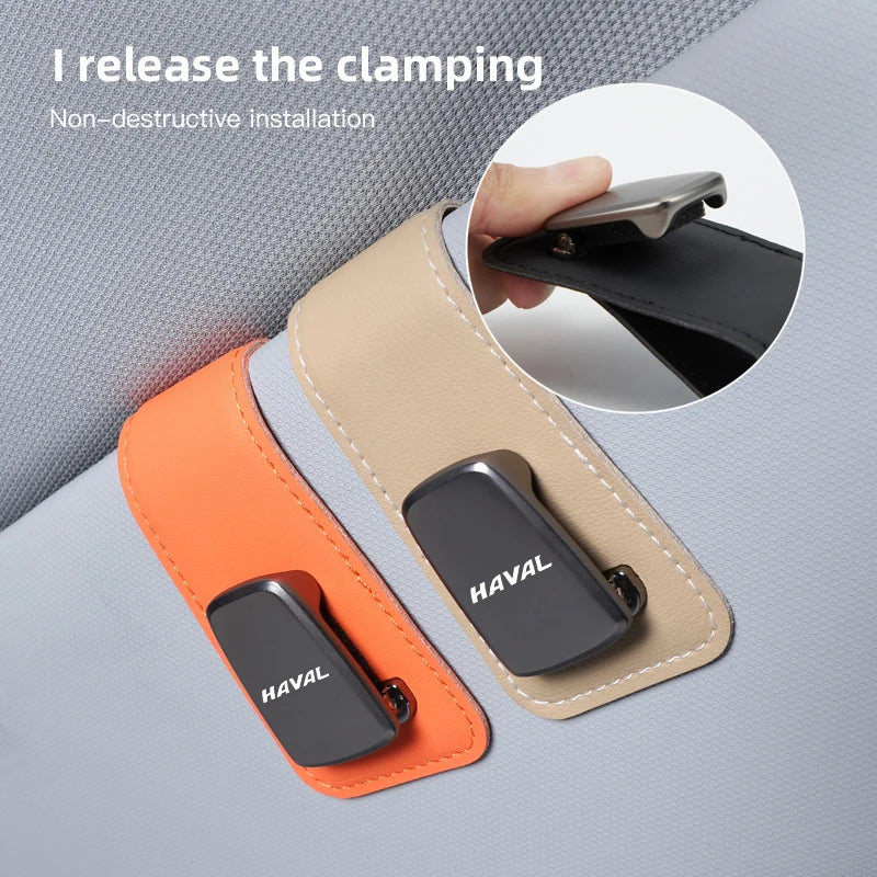 Haval Sun Visor Clip – Leather Magnetic Glasses Holder -H3 H4 H9 F7X H8 F5 H2 F7 Dargo M6 H5 H7