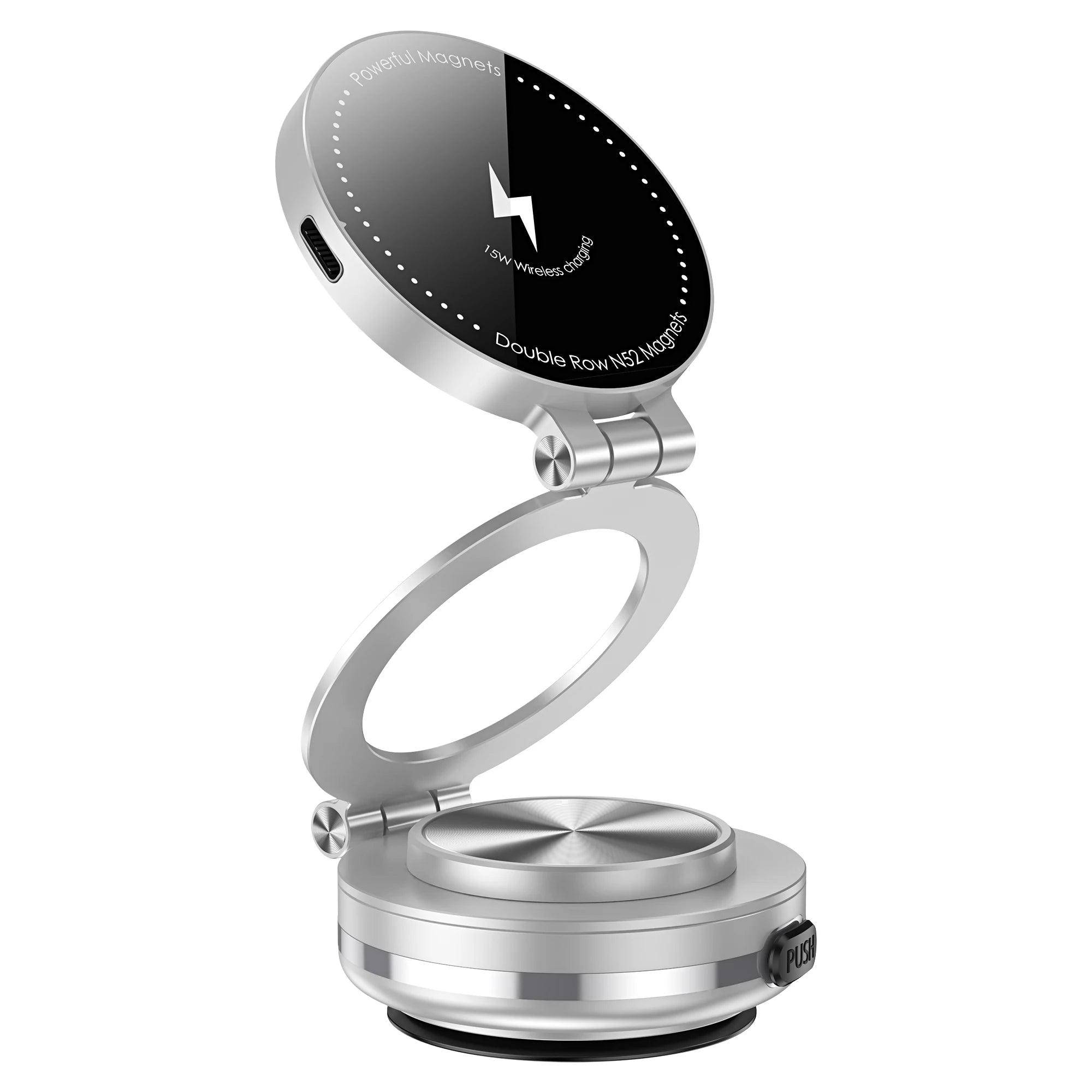 Magnetic Wireless Charger – 360° Car Mount
