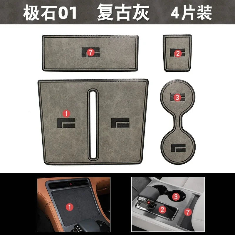 Geely Rox 01 Door & Cup Mat Set – Center Console Pads