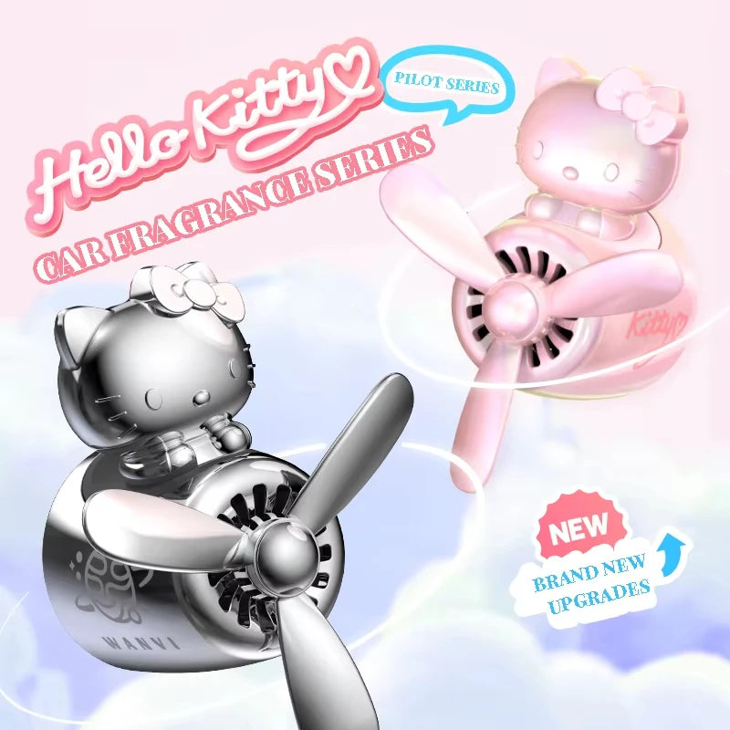 Hello Kitty Car Air Freshener – Rotating Propeller Vent Decor