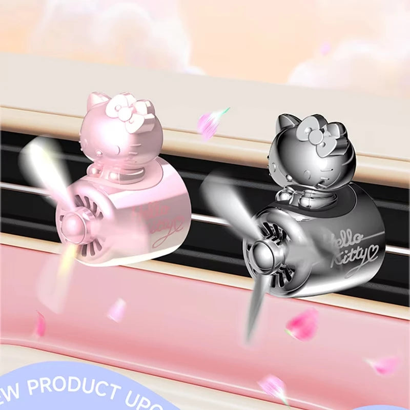Hello Kitty Car Air Freshener – Rotating Propeller Vent Decor