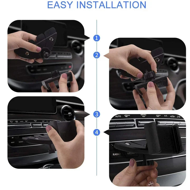 Universal CD Slot Car Phone Holder – 360° Adjustable Mount