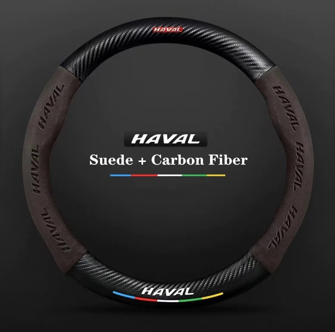 Haval Steering Wheel Cover – Suede Carbon Fiber Non-Slip