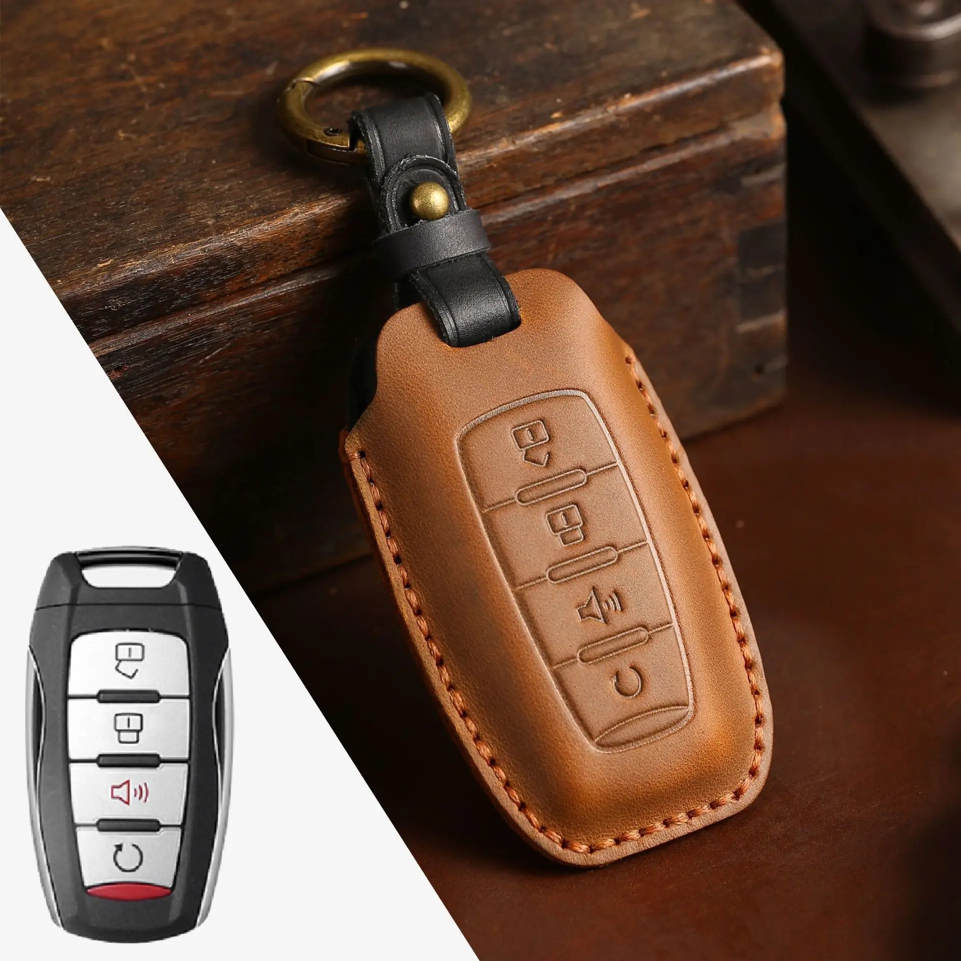 Haval Key Case – Leather Protector & Keychain Set- H6 H7 H8 H4 H9 F5 F7 H2S