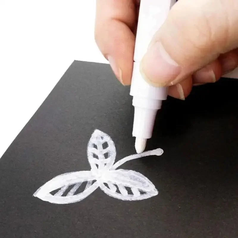 White Car Paint Pen Set – Waterproof 3PCS Tyre Marker