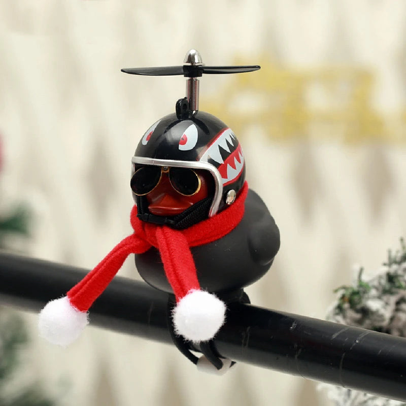 Christmas Rubber Duck Helmet – Propeller Car & Bike Decoration
