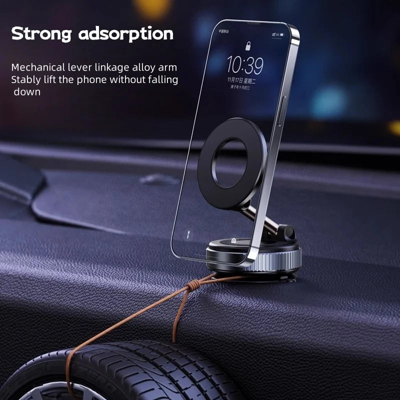 Magnetic Car Phone Holder – Foldable Suction Cup