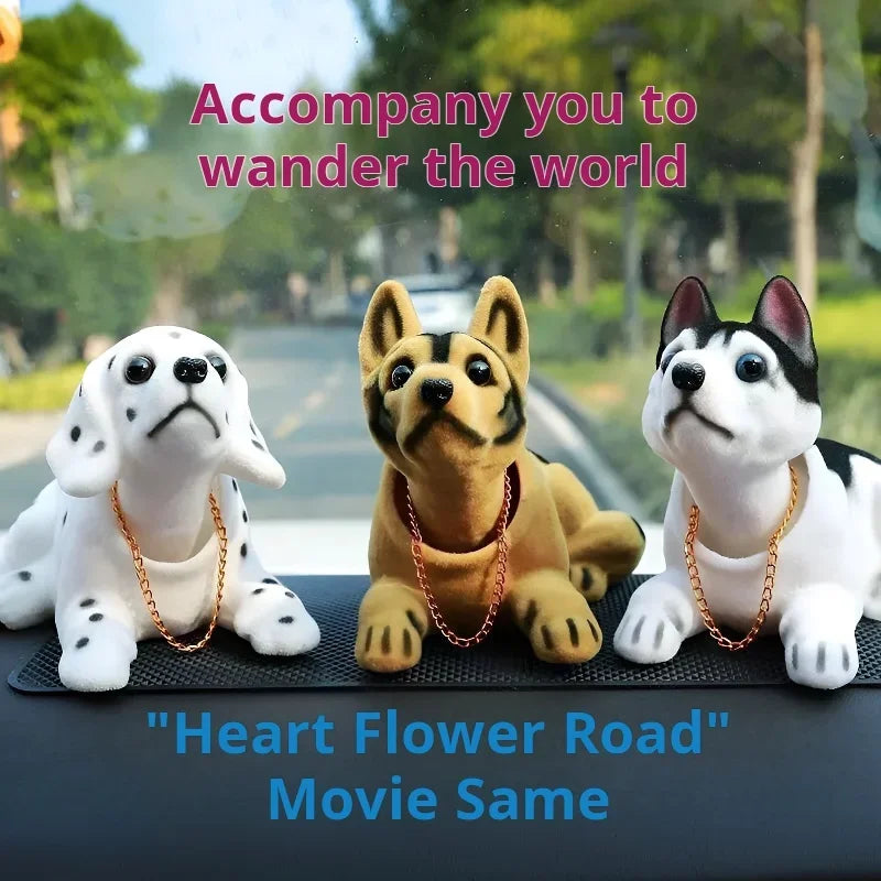 Simulation Puppy Car Ornament – Shaking Head Console Decor