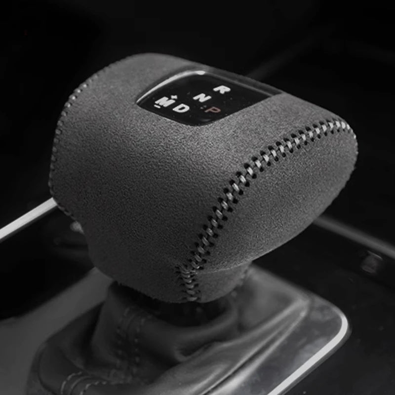 For Hongqi HS5 H5 EQM5 HS7 E-HS3  Auto Interior Decoration Accessories leather Car Gear Shift Handle Cover Protective Trim Frame