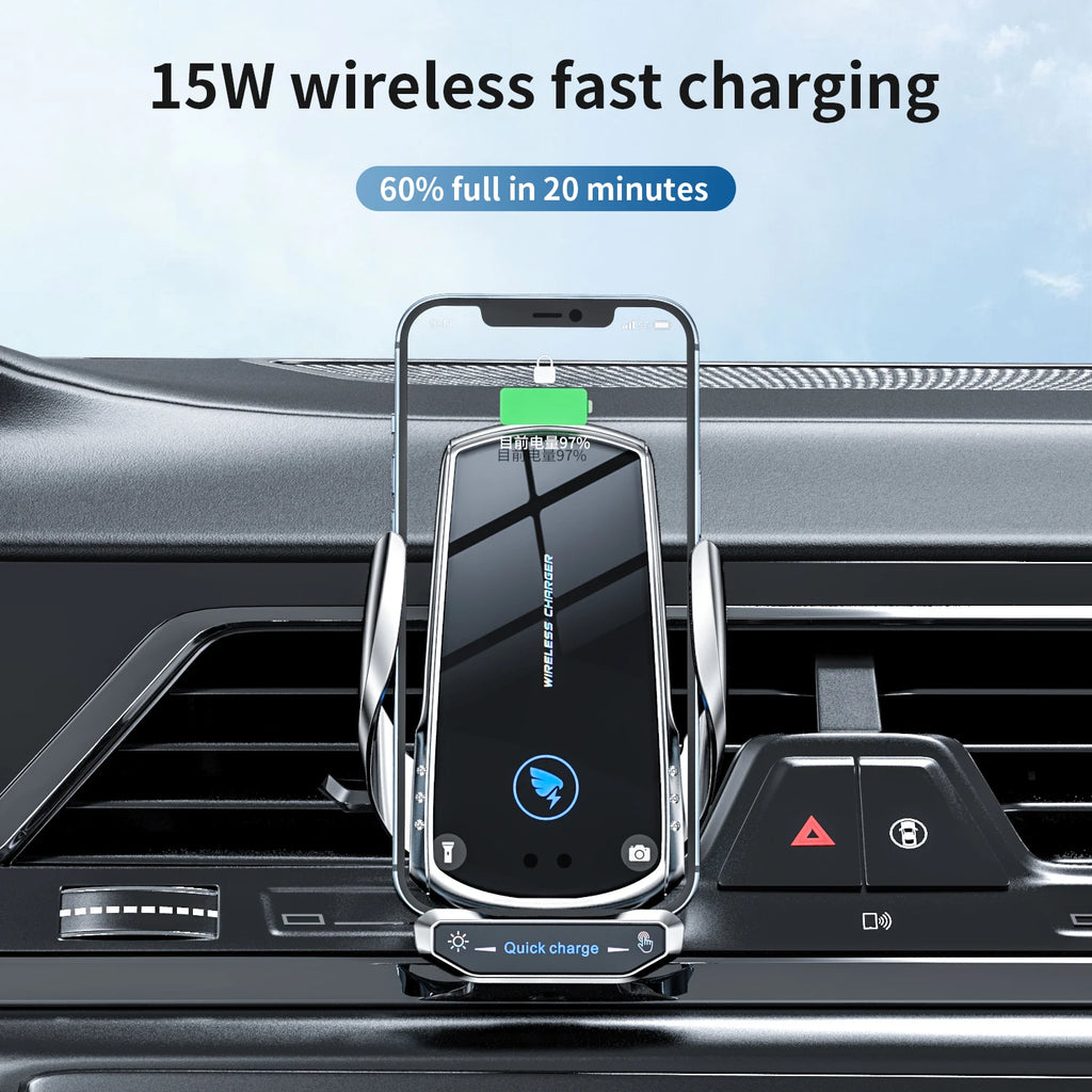 Wireless Car Charger – 15W Fast Charging Mount