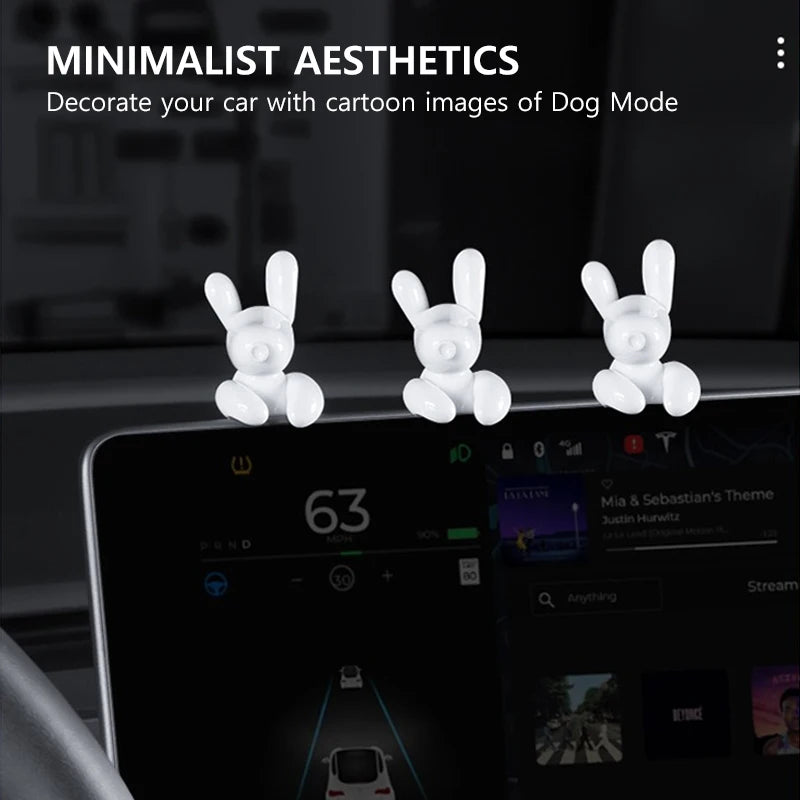 NovaAcc Dog Dashboard Decor – For Tesla Model Y/3 2021–2024