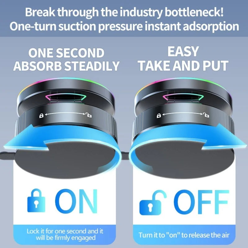 Magnetic Wireless Car Charger – 15W 360° Mount