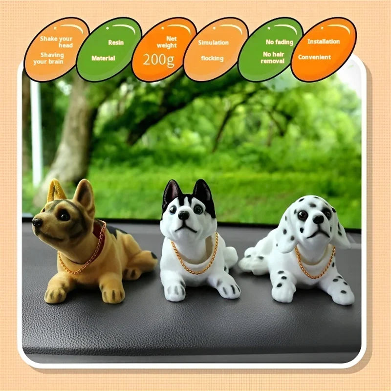 Simulation Puppy Car Ornament – Shaking Head Console Decor
