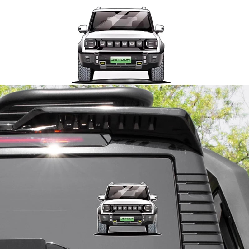 Jetour T2 Rear Window Warning Sticker – 2024 Traveller