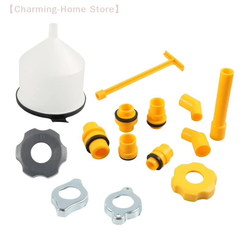 15PCS Universal Car Oil Funnel Kit – Spill-Proof Filling Tools