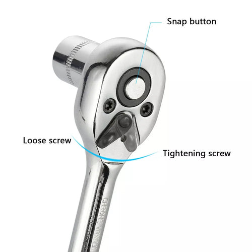 46PCS Ratcheting Wrench Set – Flexible Head Mechanic Tools