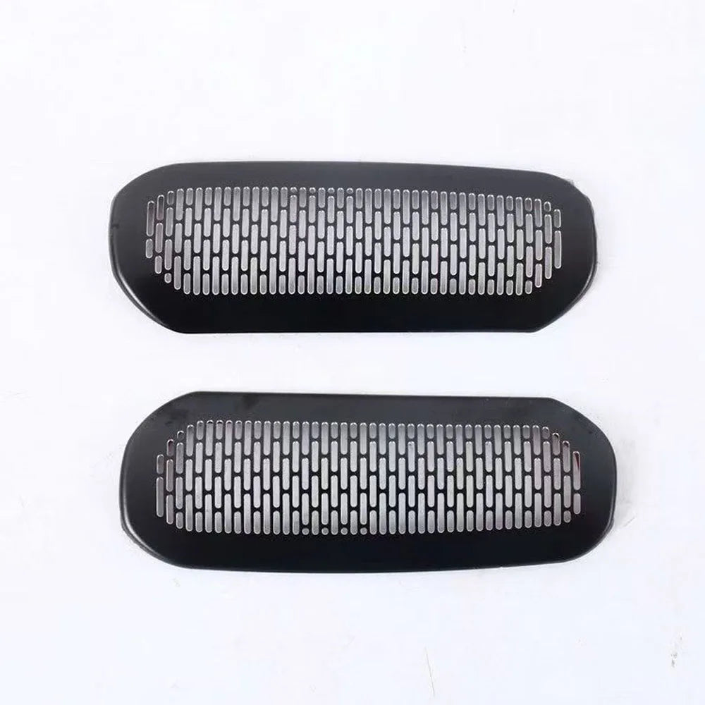 BYD Leopard 8 Horn Cover – Stainless Steel Black Titanium Trim