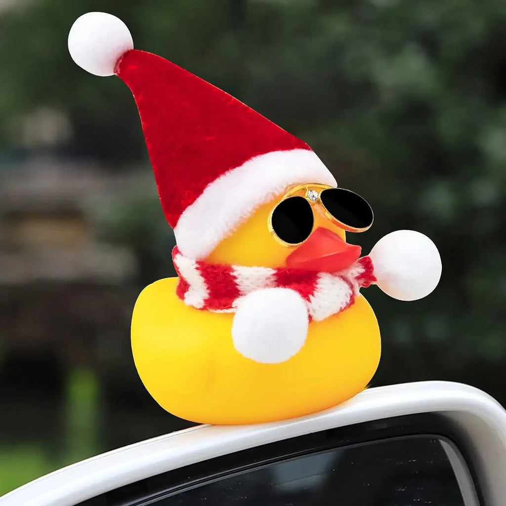 Christmas Rubber Duck Helmet – Propeller Car & Bike Decoration
