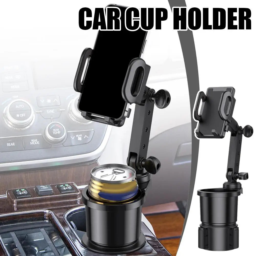 2-in-1 Car Cup & Phone Holder – Adjustable Adapter