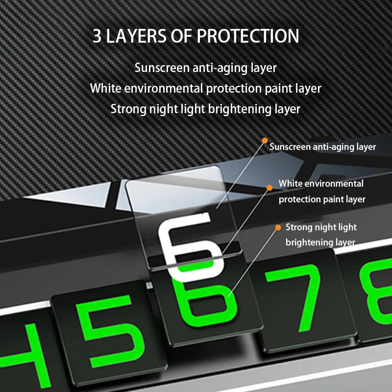 BYD Leopard 5/8 Parking Number Plate – Metal Temporary Phone Display