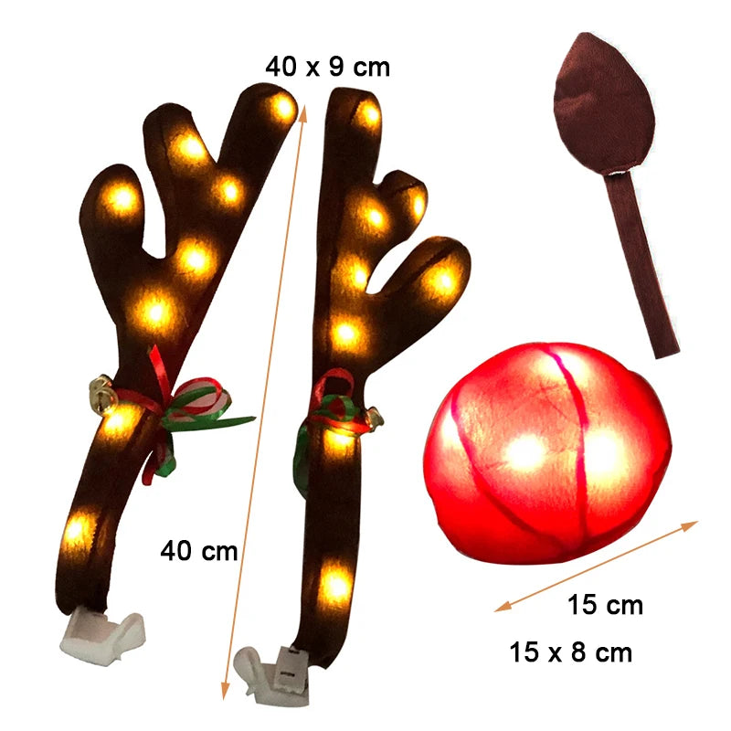 LED Reindeer Antlers – Christmas Car & Truck Decoration