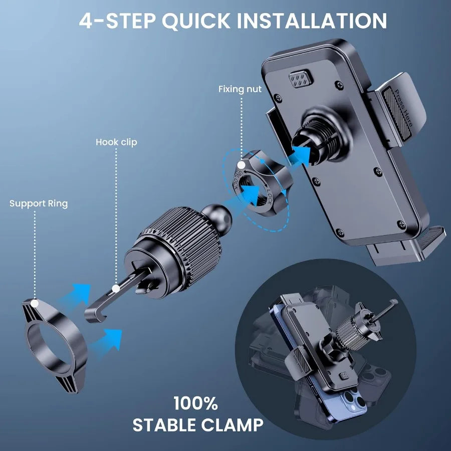 Universal Car Vent Phone Mount – Adjustable Hands-Free Holder