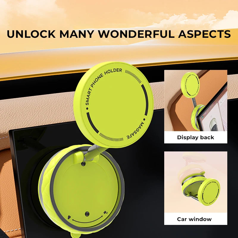 Magnetic Vacuum Phone Mount – 360° Adjustable Car Holder