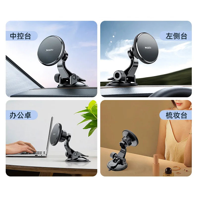 Magnetic Phone Holder – Foldable Dashboard Mount