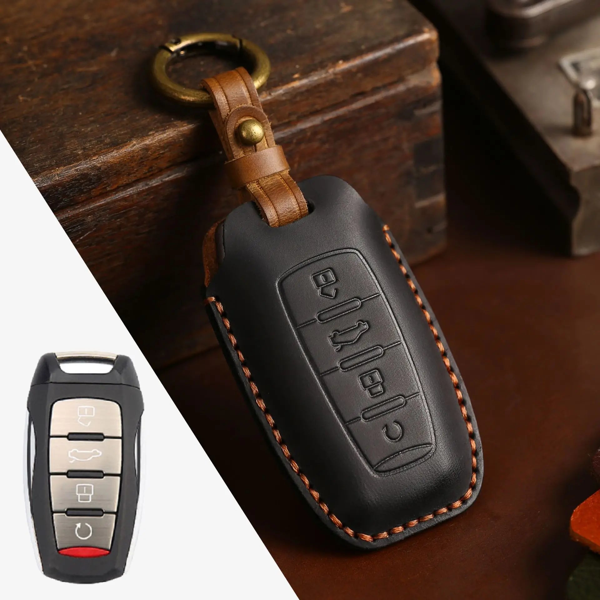 Haval Key Case – Leather Protector & Keychain Set- H6 H7 H8 H4 H9 F5 F7 H2S