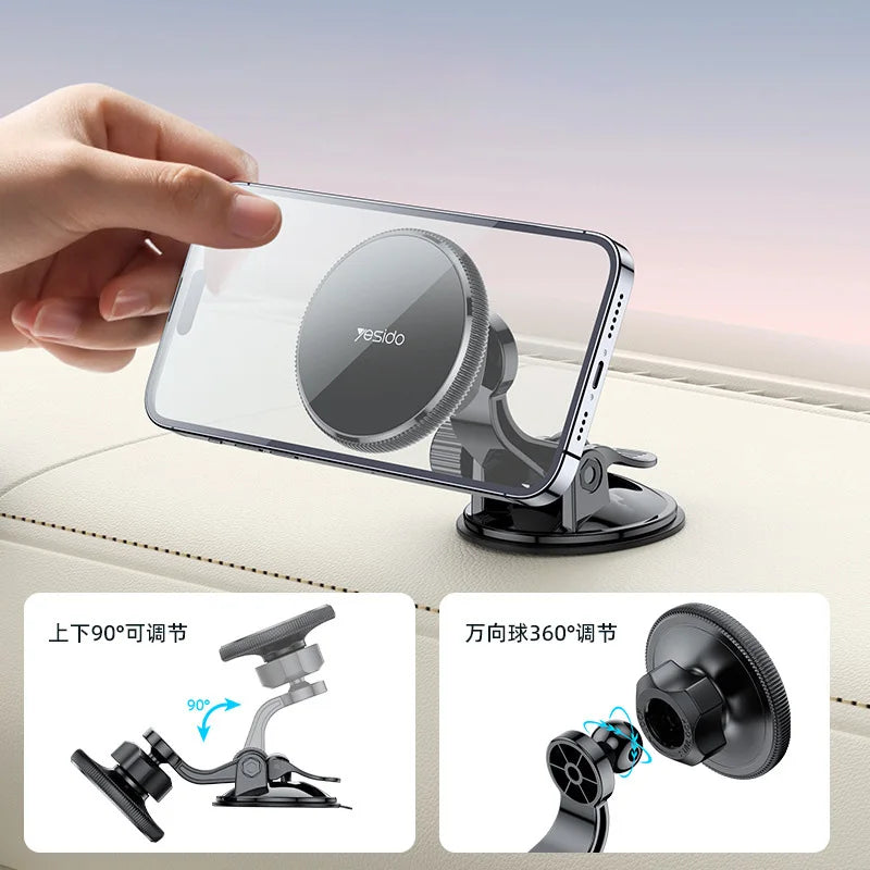 Magnetic Phone Holder – Foldable Dashboard Mount