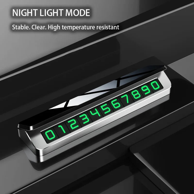 BYD Leopard 5/8 Parking Number Plate – Metal Temporary Phone Display