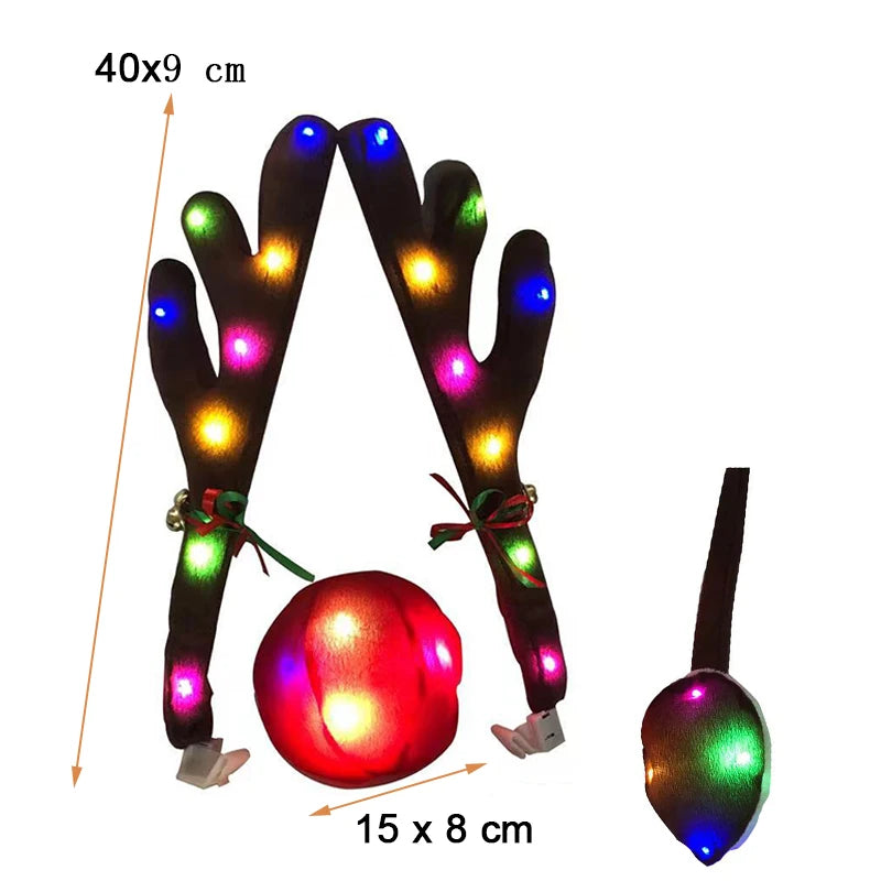 LED Reindeer Antlers – Christmas Car & Truck Decoration
