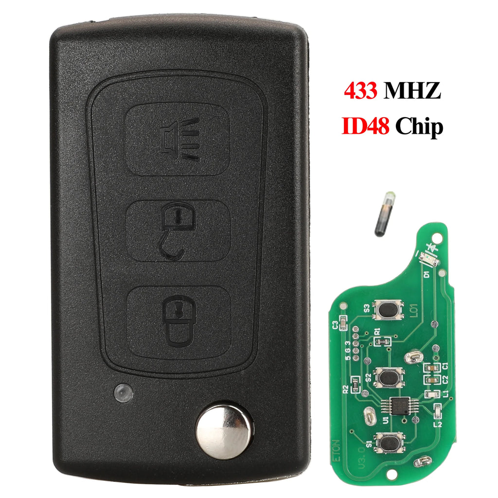 Great Wall Haval H3/H5 Remote Key – 433MHz ID48 Flip Fob