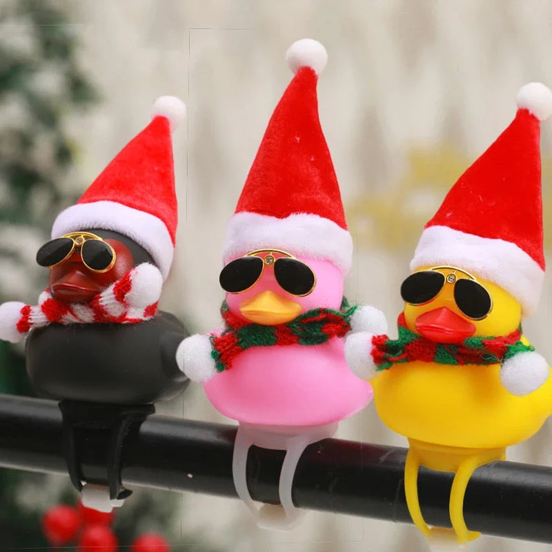 Christmas Rubber Duck Helmet – Propeller Car & Bike Decoration