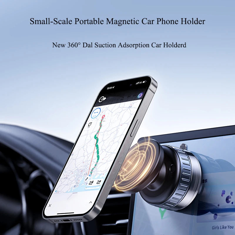 Vacuum Magnetic Phone Holder – Foldable Car Mount