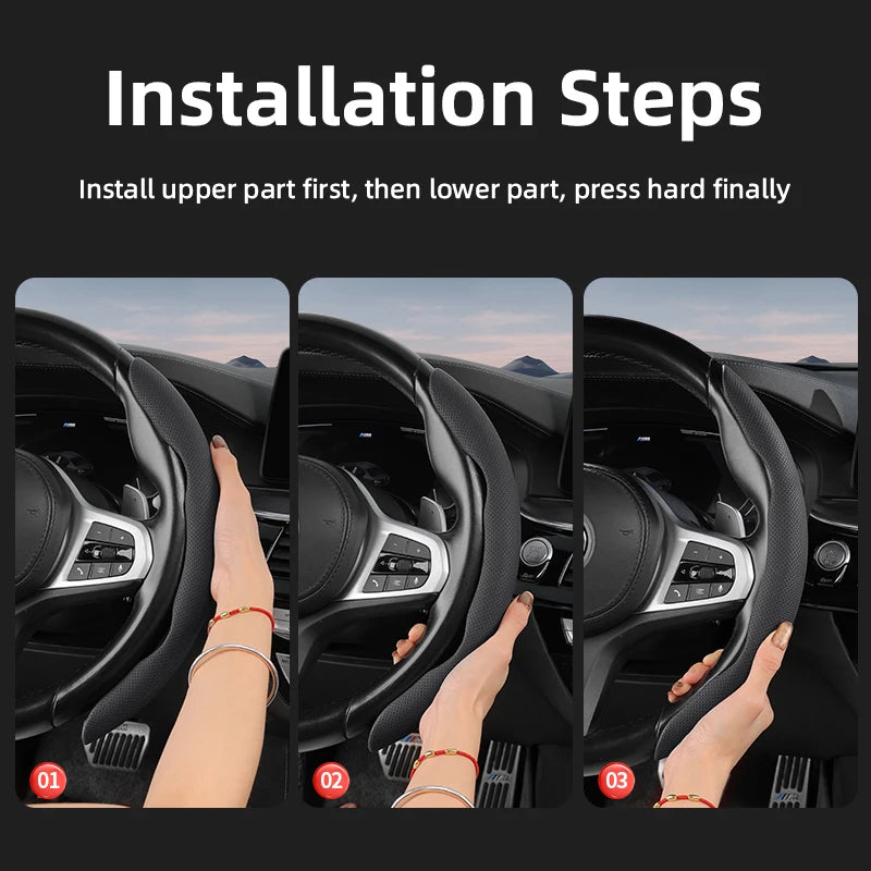 GWM Haval H5 Steering Wheel Cover – 2025 Leather Edition