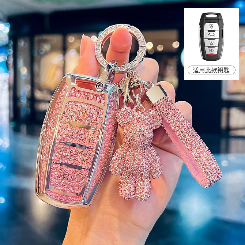 Haval Key Case – Crystal Pink TPU Keychain Cover - H1 H4 H6 H7 H9 F5 F7 H2S GMW
